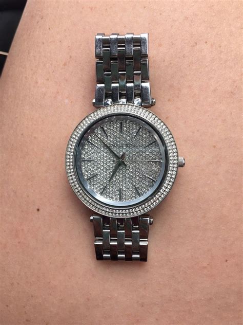 silver michael kors women's watch|Michael Kors silver diamond watch.